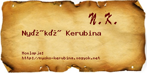 Nyókó Kerubina névjegykártya
